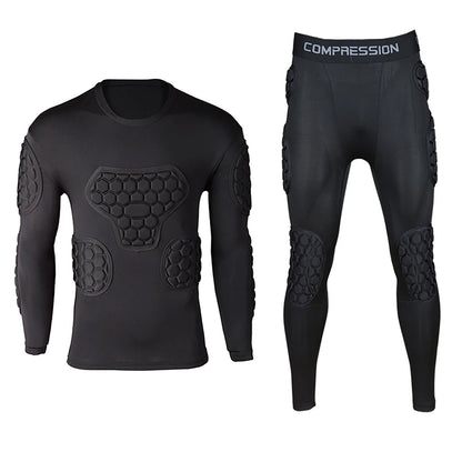 Professional goalkeeper armor uniforms football goalkeeper jerseys thicken EVA sponge elbow goalkeeper sports uniforms