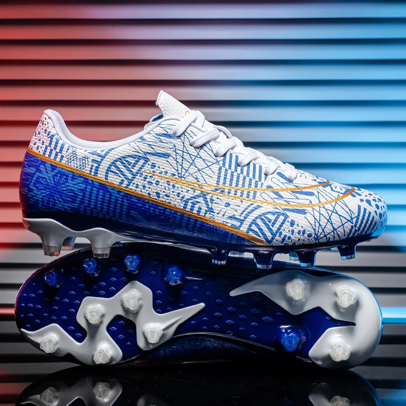 Low-cut football shoes with long studs for adults, men and women, sports anti-skid wear-resistant competition training shoes