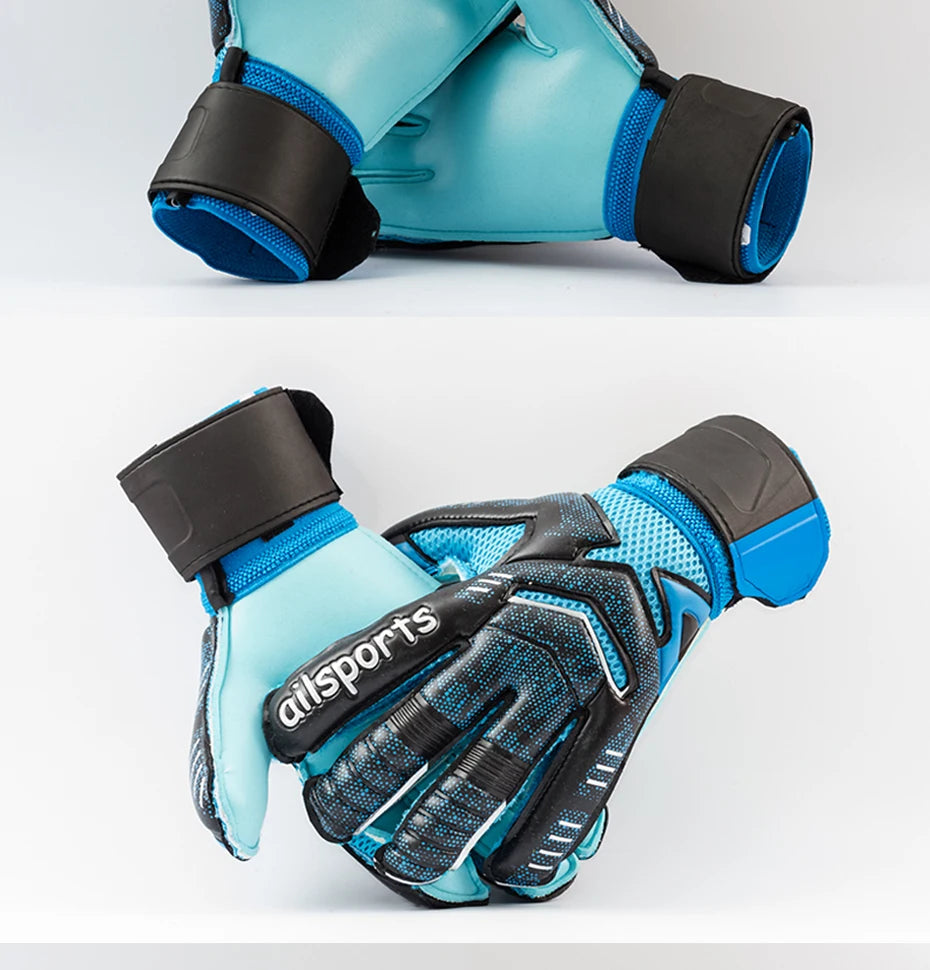 Professional Goalkeeper Gloves Men Women Kids Football Soccer Goalie Gloves 4mm Non-slip Thicken Latex Glove 5 Finger Save Guard