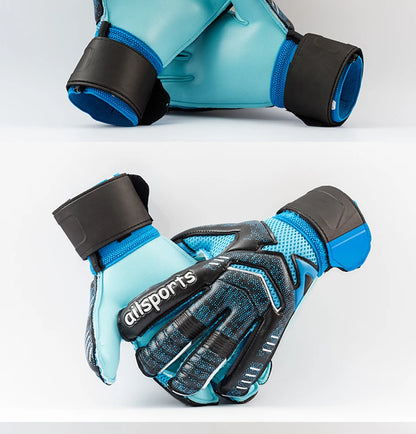 Professional Goalkeeper Gloves Men Women Kids Football Soccer Goalie Gloves 4mm Non-slip Thicken Latex Glove 5 Finger Save Guard
