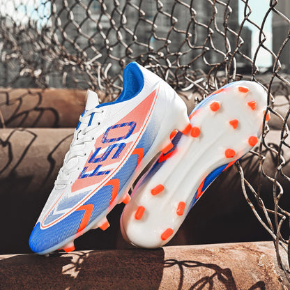 Low-cut football shoes with long studs for adults, men and women, sports anti-skid wear-resistant competition training shoes