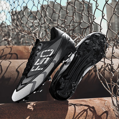 Low-cut football shoes with long studs for adults, men and women, sports anti-skid wear-resistant competition training shoes