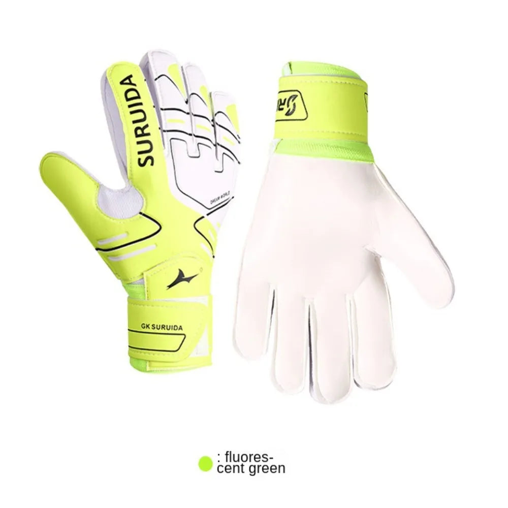 1 Pair Size 5-10 Goalkeeper Gloves Thickened Anti Slip Kids Football Goalie Gloves Professional Cushioning
