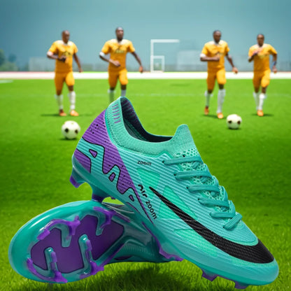 Men's professional football shoes with long spikes, AG/FG outdoor sports training shoes, entertainment games, artificial turf