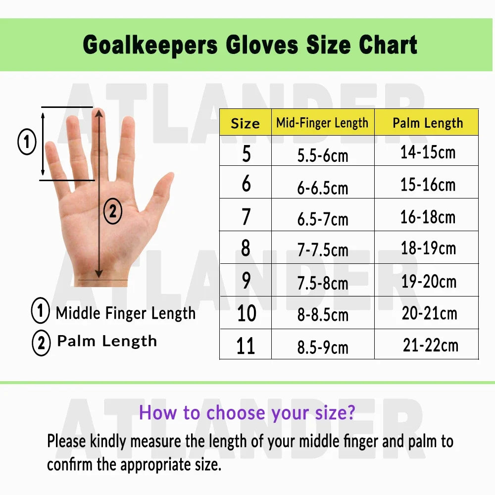 ROXXANA Kids Adults Goalkeeper Gloves Goalie Gloves Thicken Latex Football Soccer Anti-Slip Soccer Breathable Children Goalie