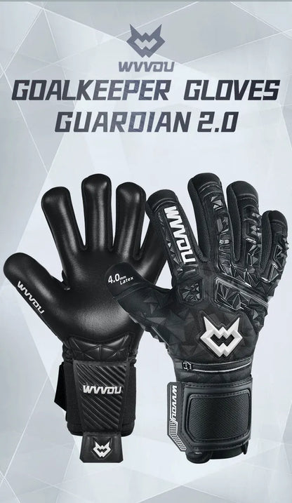 WVVOU Soccer Goalie Gloves for Adults and Youth, High Performance Goalkeeper Gloves with 5 Detachable Finger Saves