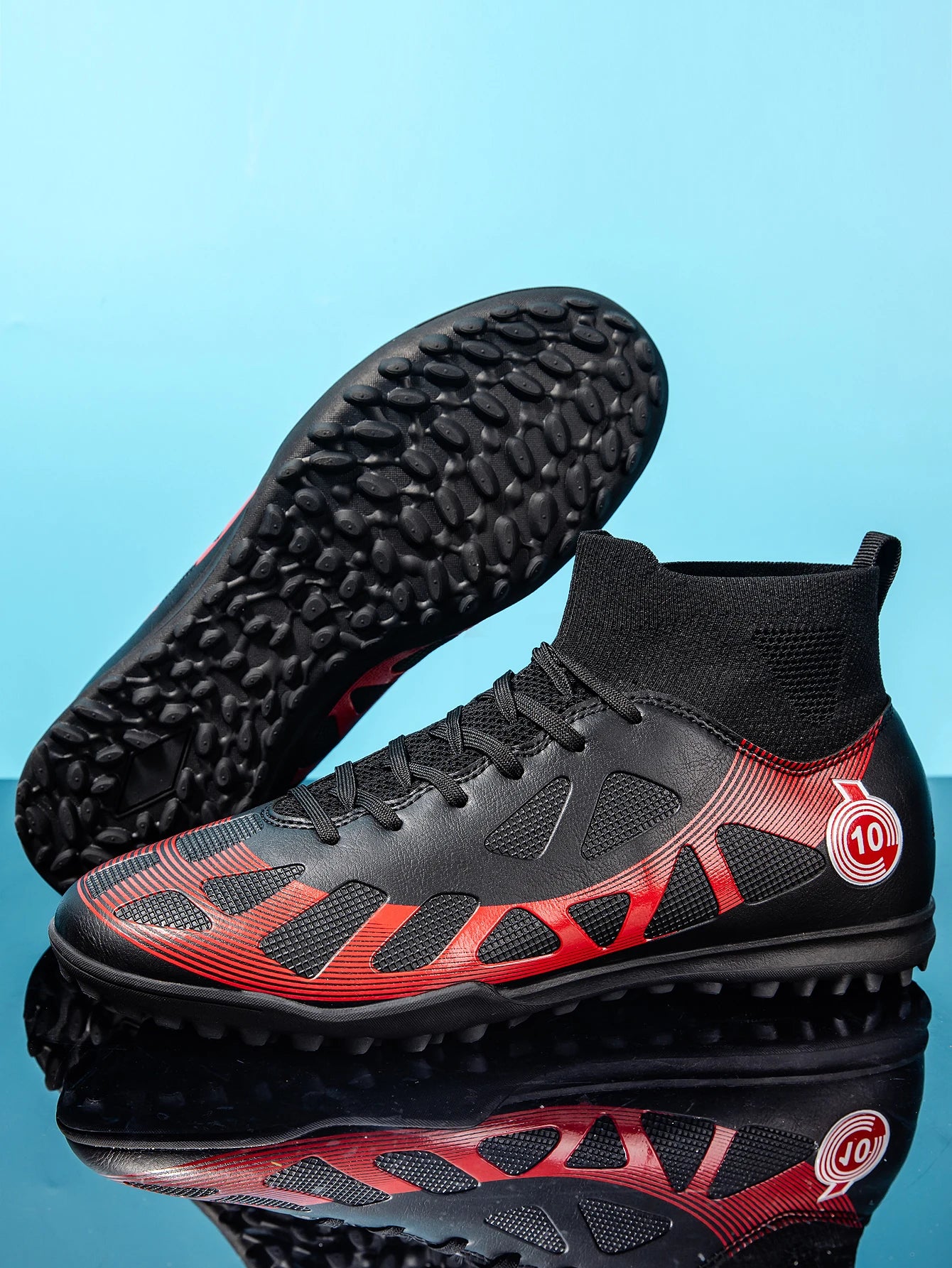 Men's Sports Football Shoes Fg/Ag Long Nail Adult Artificial Grassland Durable Training Specific Shoes High-Tops Non Slip Shoes