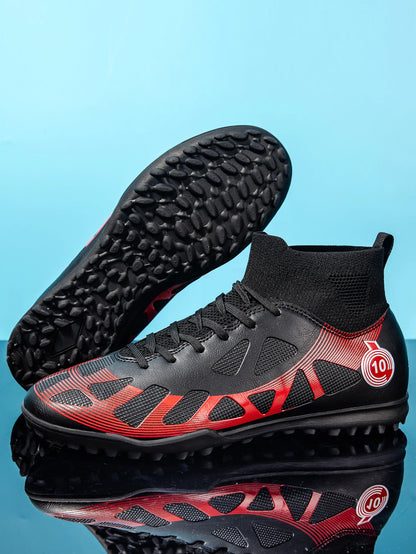 Men's Sports Football Shoes Fg/Ag Long Nail Adult Artificial Grassland Durable Training Specific Shoes High-Tops Non Slip Shoes