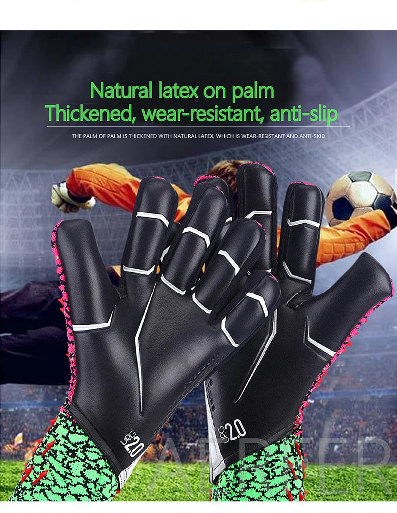 Kids Adults Football Goalkeeper Gloves Thickened Latex Professional Protection Non-Slip Soccer Goalie Goalkeeper Football Gloves