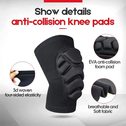 1Pair Thick Sponge Knee & Elbow Pads for Kids/Youth - Heavy-Duty Protective Gear for Basketball - Non-Slip Breathable Design