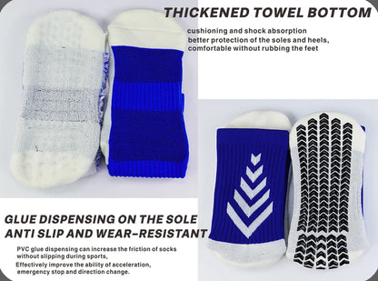 Football Socks Men Athletic Non Slip Soccer Socks Cushioned Breathable For Running Yoga Basketball Hiking Sports Grip Socks