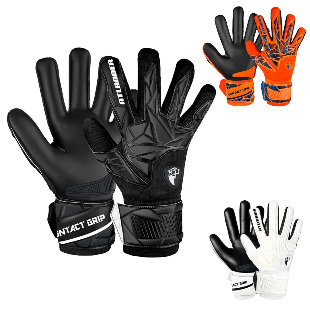 Goalkeeper Gloves Kids Adults Anti-Slip Latex Football High Quality Soccer Strong Grip Match Training Wrist Strap Goalie Glove
