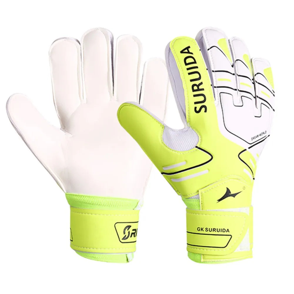 1 Pair Size 5-10 Goalkeeper Gloves Thickened Anti Slip Kids Football Goalie Gloves Professional Cushioning