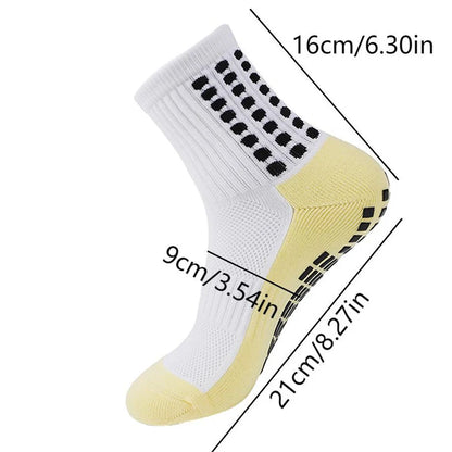 3 Pairs Set Men Grip Soccer Socks and Knee Pads Calf Sleeves Adult Youth Non Slip Leg Shin Guards for Basketball Football Sports