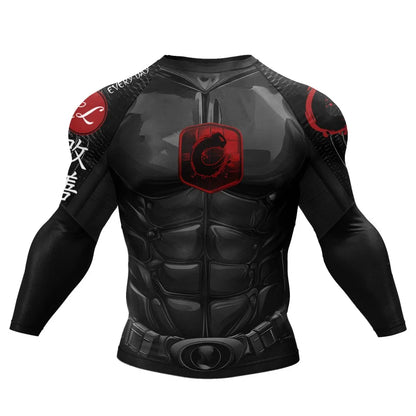 MMA Rash Guard T-shirt Rashguard For Men BJJ Jiu Jitsu & Kickboxing Compression Shirts Sport Boxing Fightwear for Muay Thai Tops