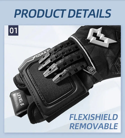 WVVOU Soccer Goalie Gloves for Adults and Youth, High Performance Goalkeeper Gloves with 5 Detachable Finger Saves