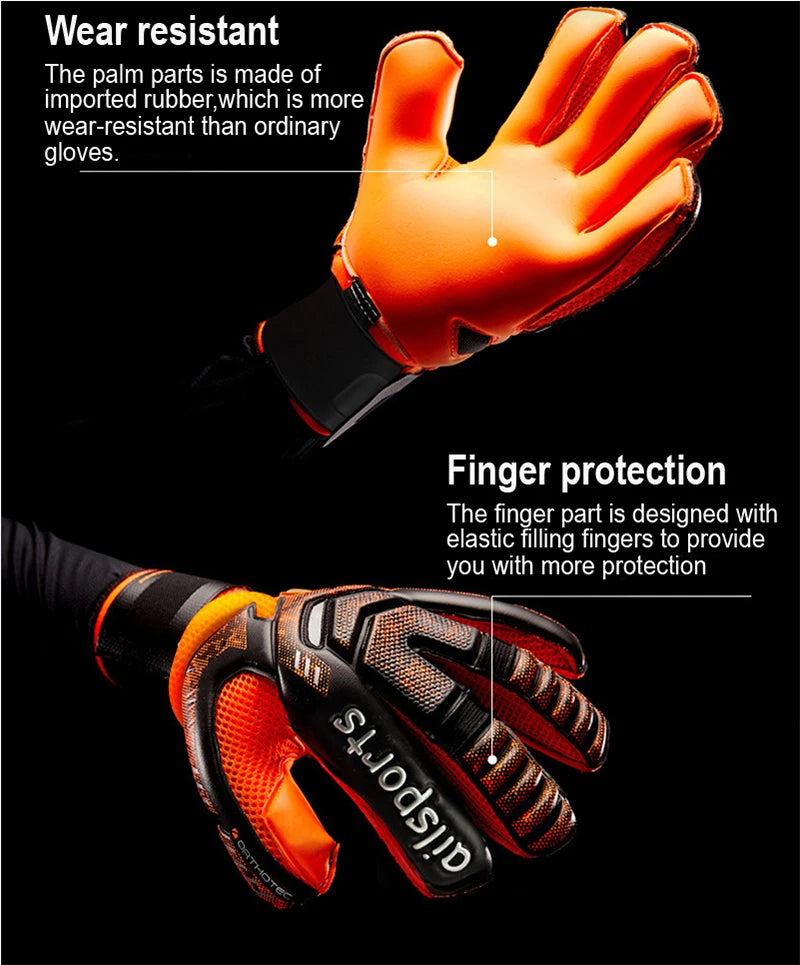 New Design Professional Soccer Goalkeeper Glvoes Latex Finger Protection Children Adults Football Goalie Gloves