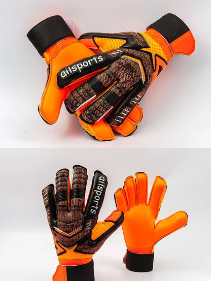 Professional Goalkeeper Gloves Men Women Kids Football Soccer Goalie Gloves 4mm Non-slip Thicken Latex Glove 5 Finger Save Guard