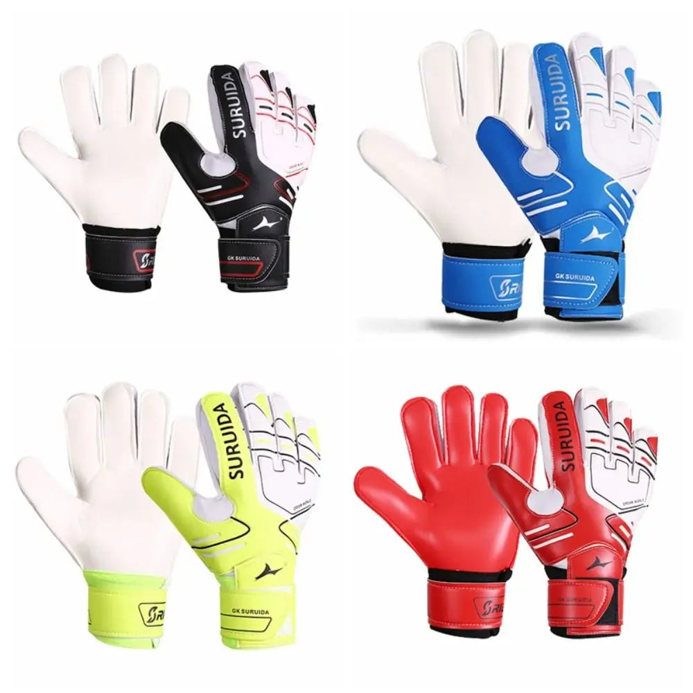 1 Pair Size 5-10 Goalkeeper Gloves Thickened Anti Slip Kids Football Goalie Gloves Professional Cushioning