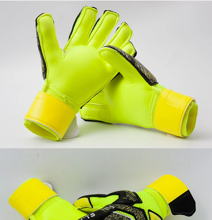 Professional Goalkeeper Gloves Men Women Kids Football Soccer Goalie Gloves 4mm Non-slip Thicken Latex Glove 5 Finger Save Guard