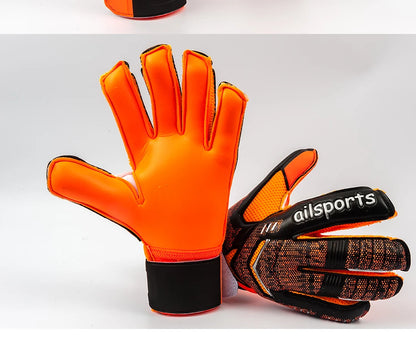 Professional Goalkeeper Gloves Men Women Kids Football Soccer Goalie Gloves 4mm Non-slip Thicken Latex Glove 5 Finger Save Guard