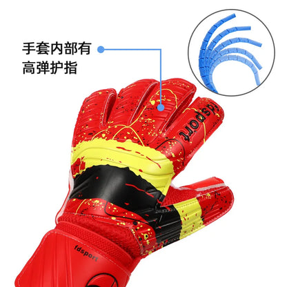 New Latex Football Goalkeeper Gloves Thickened Football Professional Protection Adults Teenager Goalkeeper Soccer Goalie Gloves