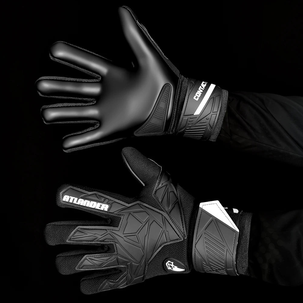 Goalkeeper Gloves Kids Adults Anti-Slip Latex Football High Quality Soccer Strong Grip Match Training Wrist Strap Goalie Glove