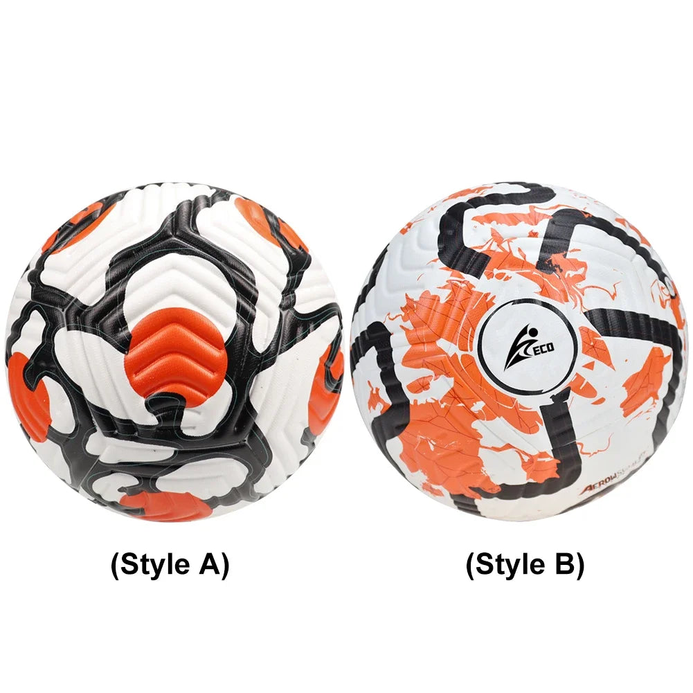 Professional Soccer Balls Size 5 Football Ball Leather Machine-stitched Soccer Ball for Children Adults Outdoor Sport Training