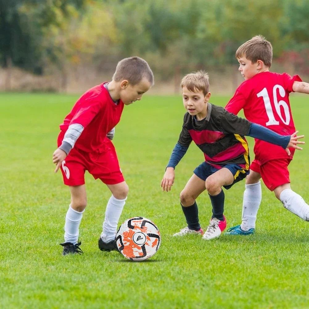 Professional Soccer Balls Size 5 Football Ball Leather Machine-stitched Soccer Ball for Children Adults Outdoor Sport Training