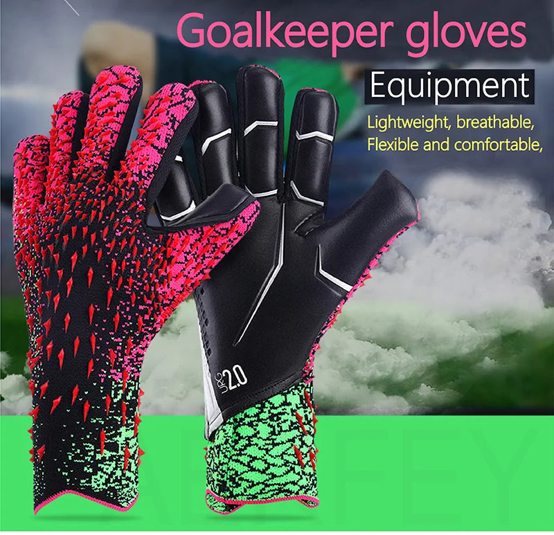 Kids Adults Football Goalkeeper Gloves Thickened Latex Professional Protection Non-Slip Soccer Goalie Goalkeeper Football Gloves