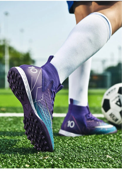 Original Outdoor Soccer Shoes for Men Indoor Futsal Non-Slip TF/IC Grass Field Breathable Youth Training Football Boots Sneakers