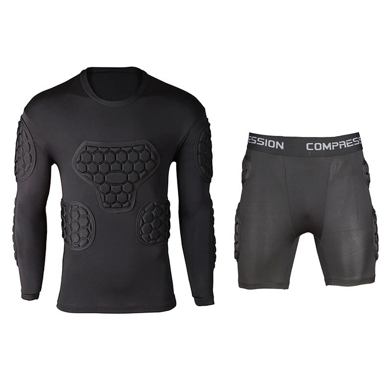 Professional goalkeeper armor uniforms football goalkeeper jerseys thicken EVA sponge elbow goalkeeper sports uniforms