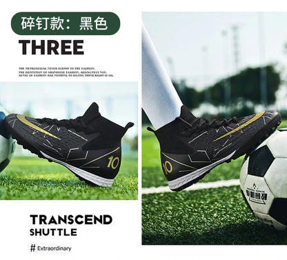 Original Outdoor Soccer Shoes for Men Indoor Futsal Non-Slip TF/IC Grass Field Breathable Youth Training Football Boots Sneakers