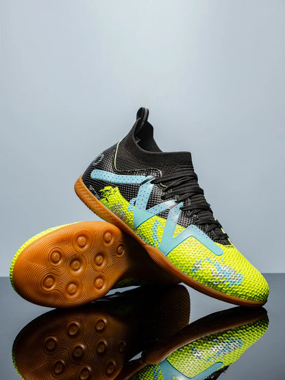 Professional Men's Indoor Flat Bottomed Football Shoes Adult Durable Comfortable Training Shoes Teenagers Non Slip Soccer Shoes