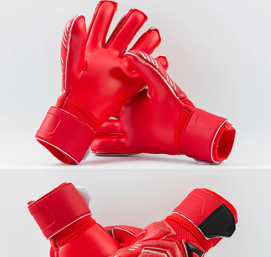 Professional Goalkeeper Gloves Men Women Kids Football Soccer Goalie Gloves 4mm Non-slip Thicken Latex Glove 5 Finger Save Guard