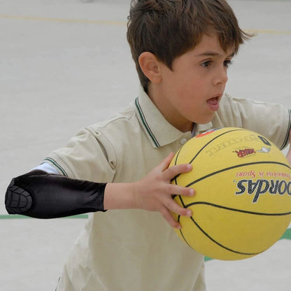 1 peça joelheira de compressão esportiva tipo colmeia para crianças/jovens de 5 a 15 anos, equipamento de proteção para basquete, beisebol e futebol americano