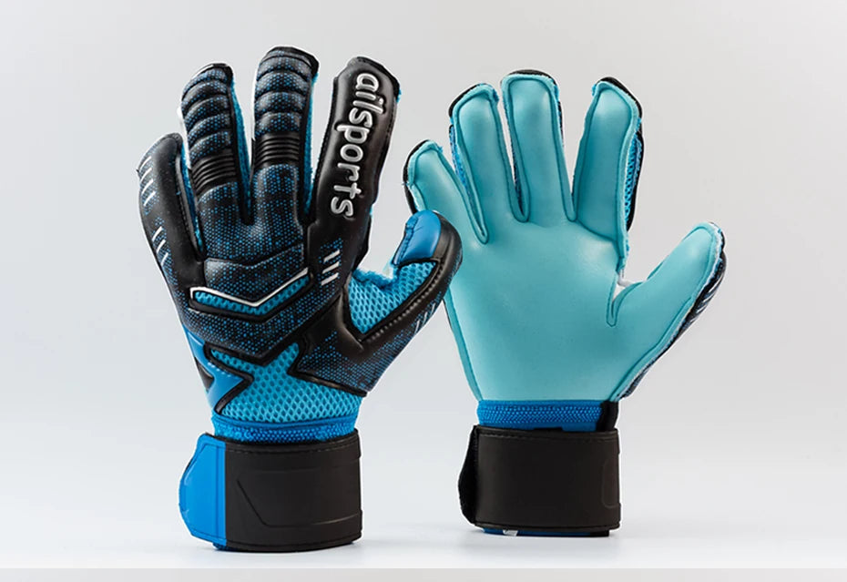 Professional Goalkeeper Gloves Men Women Kids Football Soccer Goalie Gloves 4mm Non-slip Thicken Latex Glove 5 Finger Save Guard
