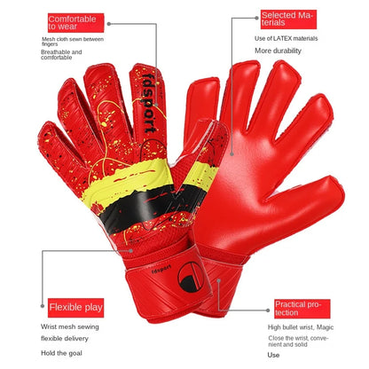New Latex Football Goalkeeper Gloves Thickened Football Professional Protection Adults Teenager Goalkeeper Soccer Goalie Gloves