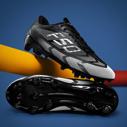 Low-cut football shoes with long studs for adults, men and women, sports anti-skid wear-resistant competition training shoes