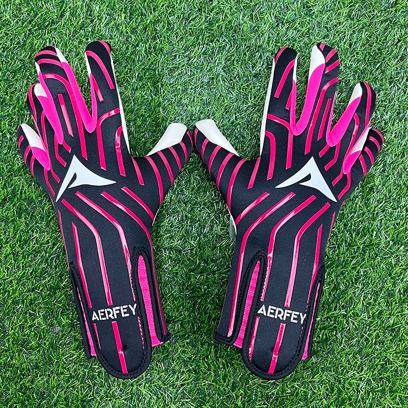AERFEY Football Soccer Goalkeeper Gloves Thickened latex 4 mm Adults Teenager Goalkeeper Soccer Goalie Gloves
