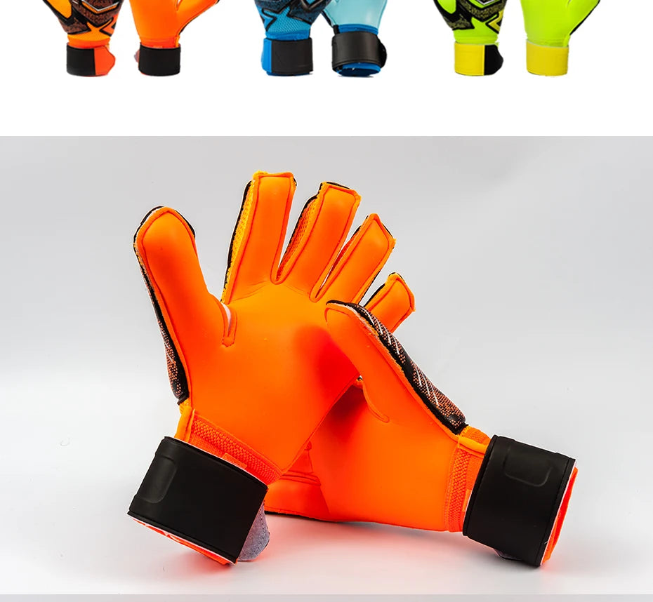 Professional Goalkeeper Gloves Men Women Kids Football Soccer Goalie Gloves 4mm Non-slip Thicken Latex Glove 5 Finger Save Guard