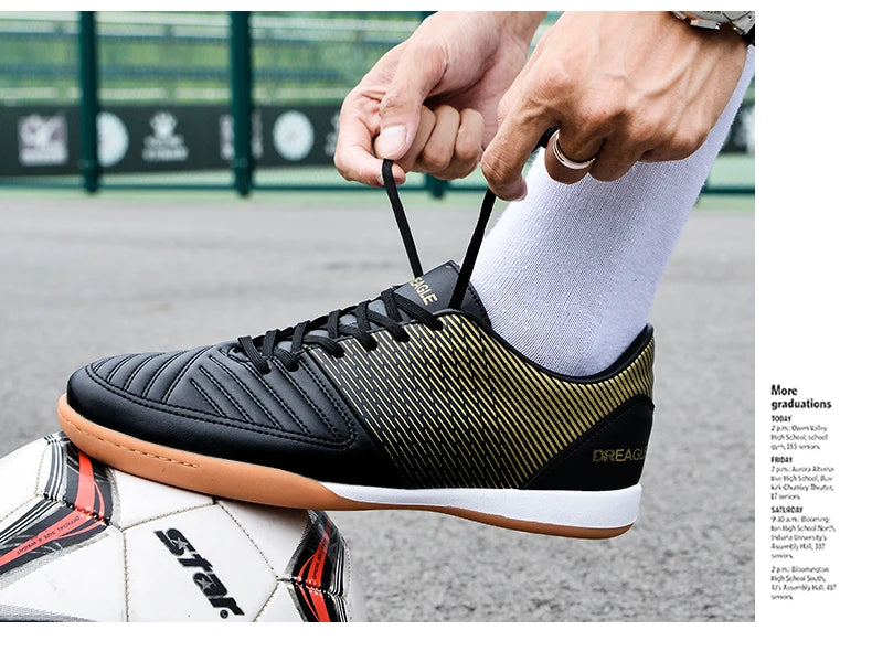 Indoor Soccer Cleats Men Professional Futsal Shoes Anti Skid Mens Football Boots Original Hard Court Chuteira Society Futebol