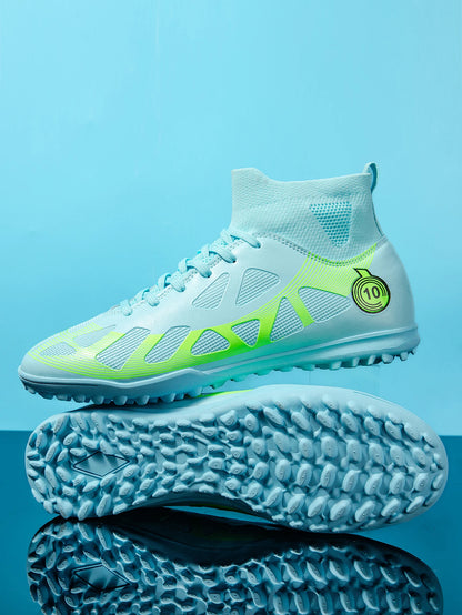 Men's Sports Football Shoes Fg/Ag Long Nail Adult Artificial Grassland Durable Training Specific Shoes High-Tops Non Slip Shoes