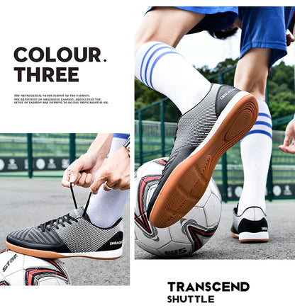 Indoor Soccer Cleats Men Professional Futsal Shoes Anti Skid Mens Football Boots Original Hard Court Chuteira Society Futebol