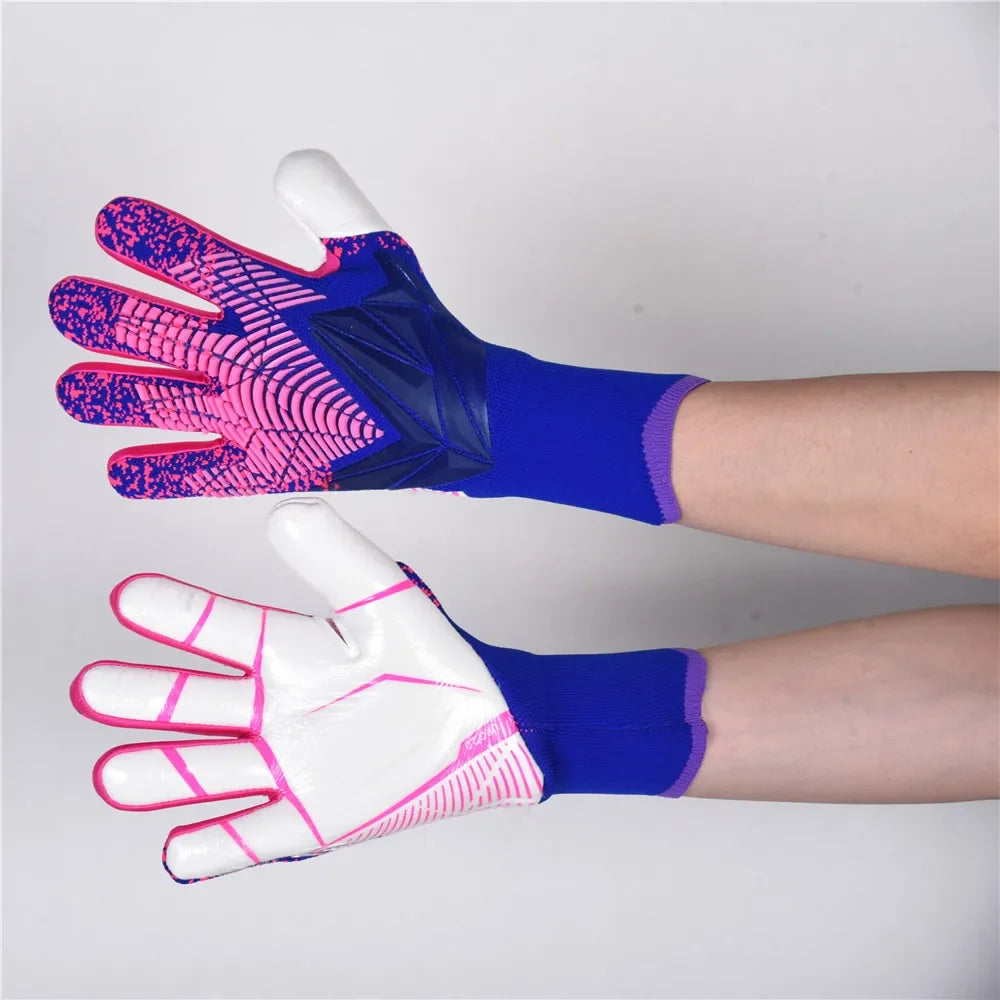 ROXXANA Kids Adults Goalkeeper Gloves Goalie Gloves Thicken Latex Football Soccer Anti-Slip Soccer Breathable Children Goalie