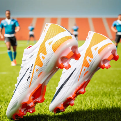 Men's professional football shoes with long spikes, AG/FG outdoor sports training shoes, entertainment games, artificial turf