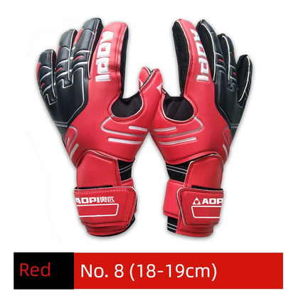 Football Goalkeeper Gloves Goalkeeper Adult and Children Professional Finger Guard Thickened Latex Non Slip Abrasion Resistant Gantry Gloves