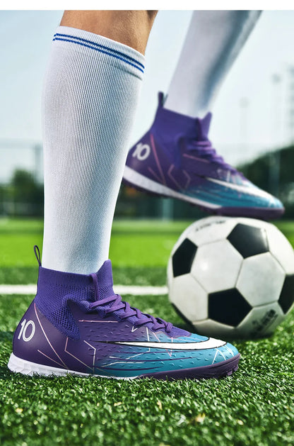 Original Outdoor Soccer Shoes for Men Indoor Futsal Non-Slip TF/IC Grass Field Breathable Youth Training Football Boots Sneakers