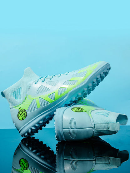 Men's Sports Football Shoes Fg/Ag Long Nail Adult Artificial Grassland Durable Training Specific Shoes High-Tops Non Slip Shoes