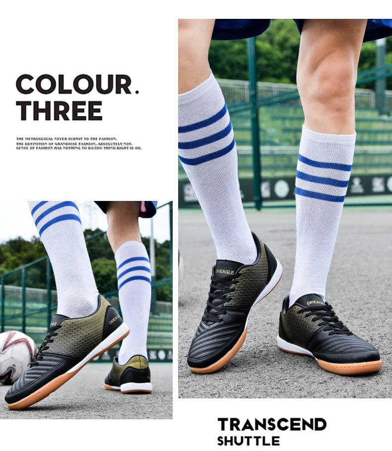 Indoor Soccer Cleats Men Professional Futsal Shoes Anti Skid Mens Football Boots Original Hard Court Chuteira Society Futebol